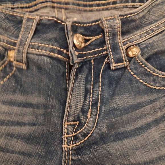 Miss Me Embellished Denim Boot Cut  Jeans with Wing Design - Picture 5 of 10